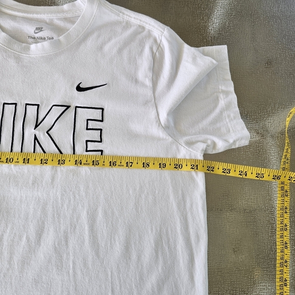 Nike Men's Y2K Minimalist Embroidered Logo Tee | White Clean Streetwear Basic L - Picture 6 of 11